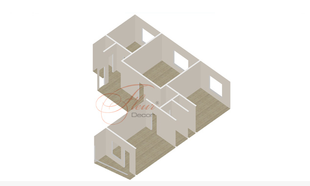 Планировка квартиры в изометрическом виде 3d